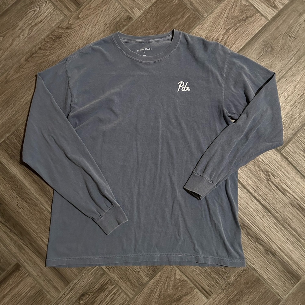Tabor Made | PDX Dyed Long Sleeve Tee in Freshwater Blue